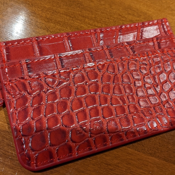 NWOT below the belt faux leather red wallet - Picture 2 of 3